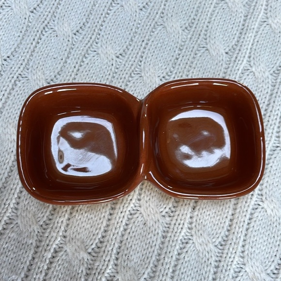 Pier 1 Imports small divided bowl condiment charcuterie Italy hand painted - Picture 2 of 12